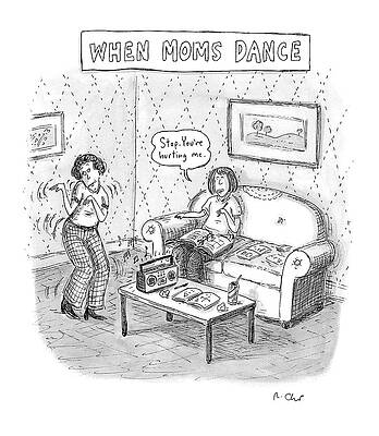 When Moms Dance Cartoon Drawing