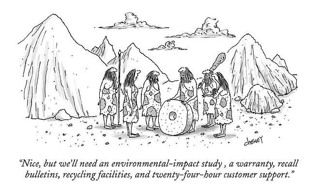 Invention Drawing - Nice, But We'll Need An Environmental-impact by Tom Cheney