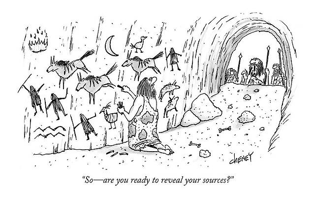 Stone Wall Art featuring the drawing So - Are You Ready To Reveal Your Sources? by Tom Cheney