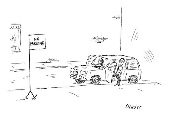 No Parking Cartoon Dilemma Drawing