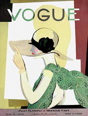 Vogue Cover with Elegant Woman Wall Art