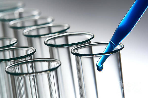 Wall Art featuring the photograph Laboratory Test Tubes In Science Research Lab #6 by Science Research Lab