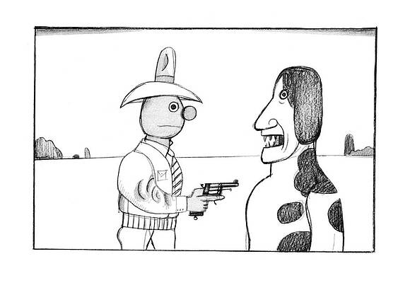 Native Drawing - New Yorker February 23rd, 1976 #6 by Saul Steinberg