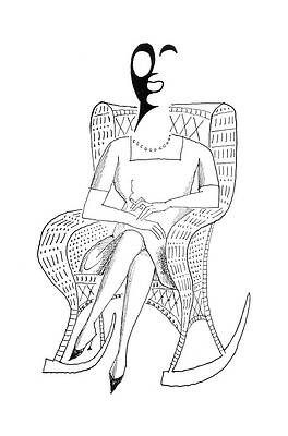 Professional Drawing - New Yorker May 5th, 1962 #6 by Saul Steinberg