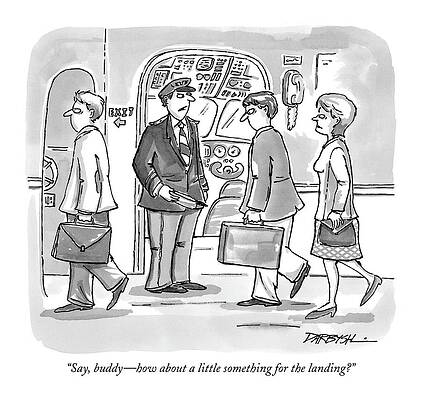 Airplane Pilot Asking for Tips Wall Art