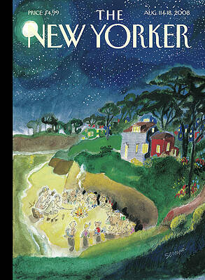 Beach Bonfire Under Starry Night Wall Art