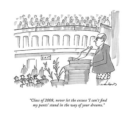 Underwear Drawing - Class Of 2008 by Michael Crawford