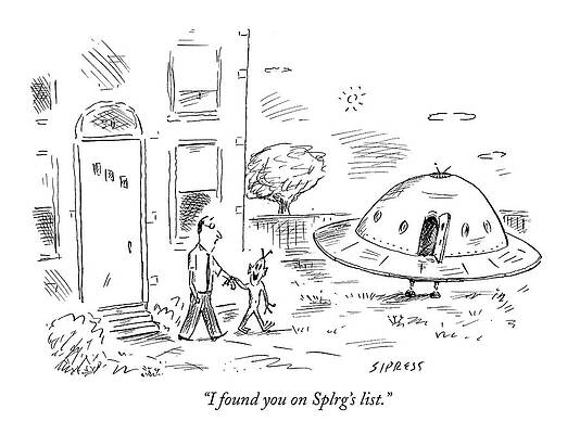 Man and Alien with UFO Wall Art