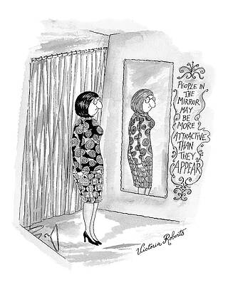 Attractive Drawing - New Yorker February 21st, 2000 by Victoria Roberts