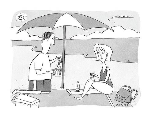 Shade Wall Art featuring the drawing New Yorker July 28th, 2008 by Peter C. Vey