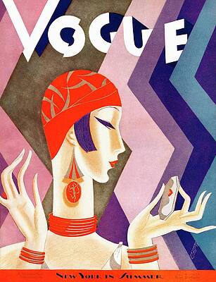Vibrant 1920s Vogue Cover Photograph