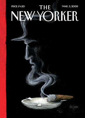 Silhouette with Cigar Smoke Wall Art