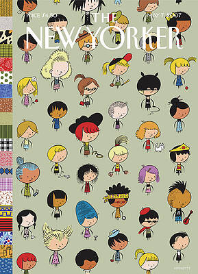 Playful Cartoon Characters on Magazine Cover Wall Art