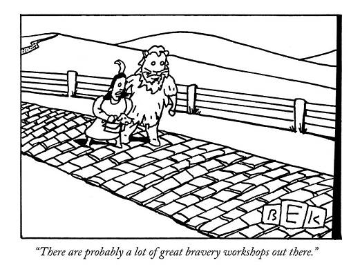 Wizard Wall Art featuring the drawing There Are Probably A Lot Of Great Bravery by Bruce Eric Kaplan