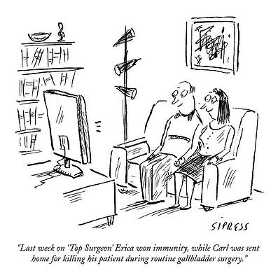 Couple Watching Reality TV Show Wall Art