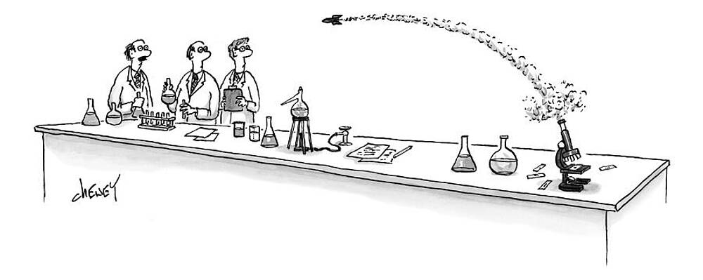 Lab Wall Art featuring the drawing New Yorker March 2nd, 2009 by Tom Cheney