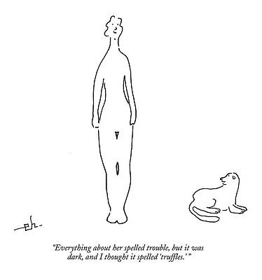 Quirky Line Art with Dog Drawing