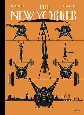 Strongman Themed New Yorker Cover Wall Art