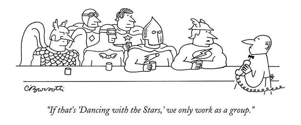 Character Wall Art featuring the drawing If That's 'dancing With The Stars by Charles Barsotti