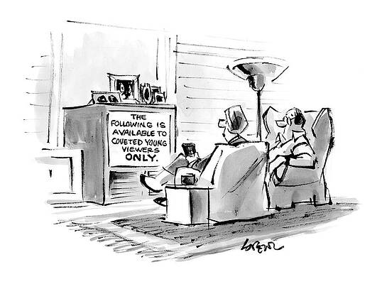 Teen Wall Art featuring the drawing New Yorker July 17th, 2000 by Lee Lorenz