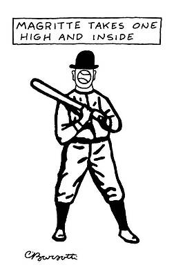 Magritte in Baseball Attire Wall Art