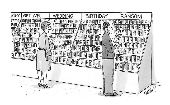 Wall Art featuring the drawing New Yorker May 15th, 2000 by Tom Cheney