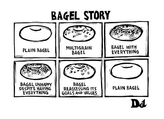 Bagel Journey Cartoon Wall Art