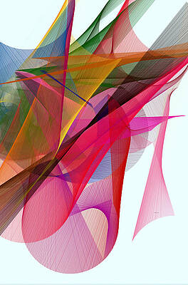 Abstract Wall Art featuring the digital art Color Symphony #5 by Rafael Salazar