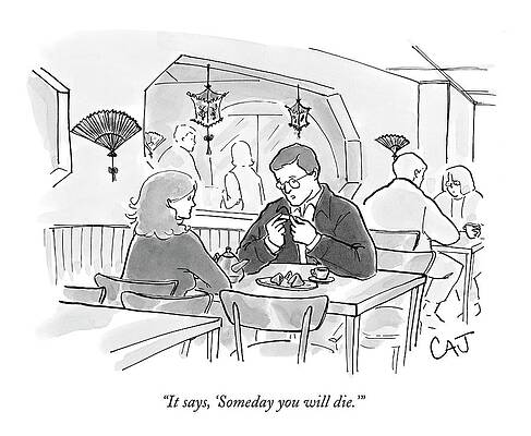 Future Drawing - It Says, 'someday You Will Die.' by Carolita Johnson