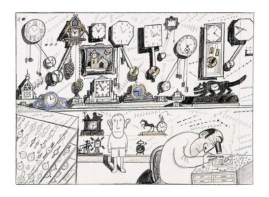 Display Wall Art featuring the drawing New Yorker August 23rd, 2004 by Saul Steinberg