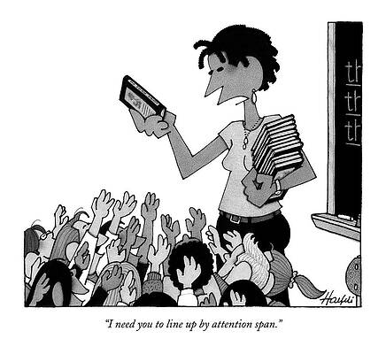 Teacher with Books and Students Drawing