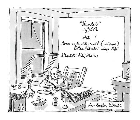 Simple Drawing - New Yorker August 4th, 2008 by Jack Ziegler
