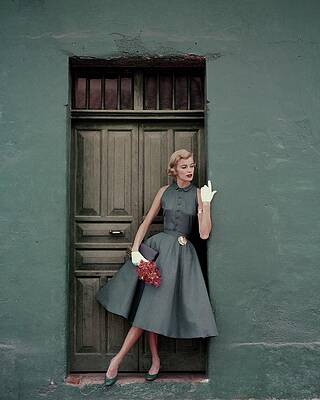 Graceful Lady in Vintage Dress Wall Art