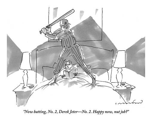 Swing Wall Art featuring the drawing A Baseball Player About To Take A Swing Stands by Michael Crawford