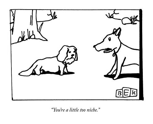 Hollywood Wall Art featuring the drawing A Big Dog Says To A Smaller Dog by Bruce Eric Kaplan