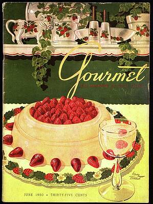 Nineteenth Century Wall Art featuring the photograph A Blancmange Ring With Strawberries by Henry Stahlhut