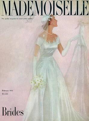 Lace Wall Art featuring the photograph A Bride Wearing A Mindelle Dress by Somoroff