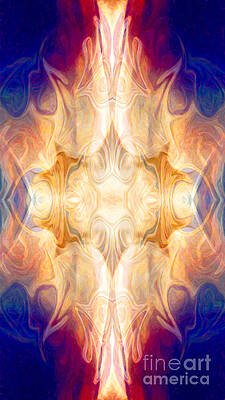Wall Art featuring the painting A Burst Of Light Abstract Living Artwork By Omaste Witkowski by Omaste Witkowski