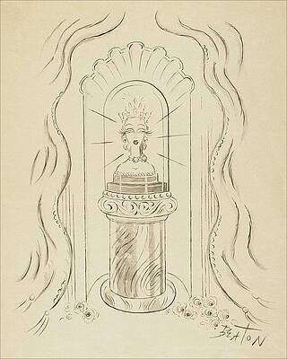 Display Wall Art featuring the digital art A Bust Of A Queen by Cecil Beaton