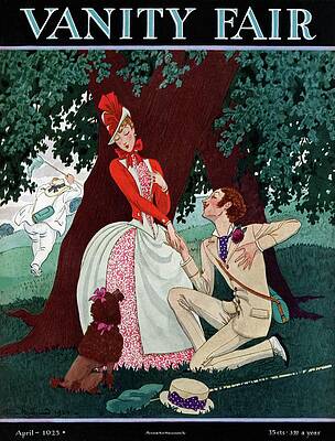 Butterfly Photograph - A Butterfly Collector Wooing A Young Woman by Pierre Brissaud