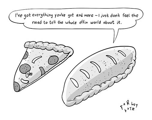 Pizza and Bread Conversation Drawing