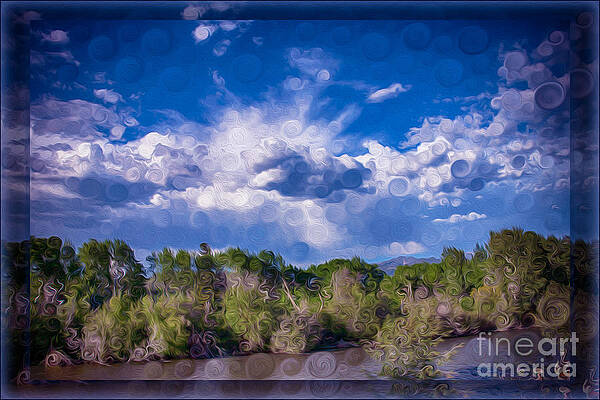 Spring Painting - A Cloudy Afternoon Abstract Landscape Painting by Omaste Witkowski