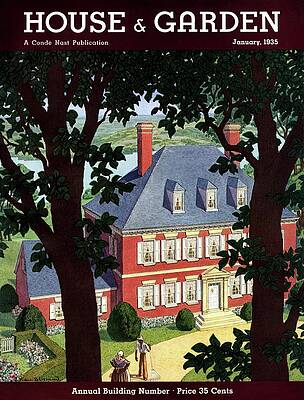 Historic Mansion Amidst Lush Gardens Wall Art