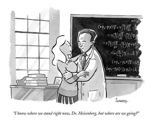 Science Drawing - A Concerned Woman Embraces Dr. Heisenberg by Benjamin Schwartz