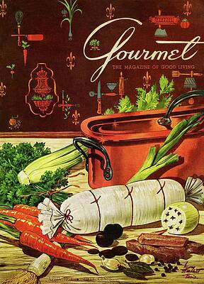 Organic Wall Art featuring the photograph A Copper Pot And Ingredients Of Ballontine De by Henry Stahlhut