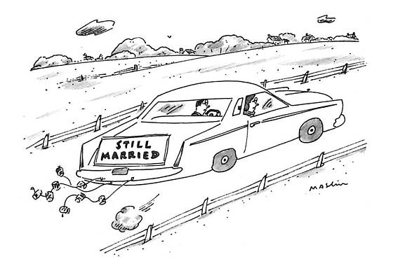 Still Married Car Cartoon Drawing