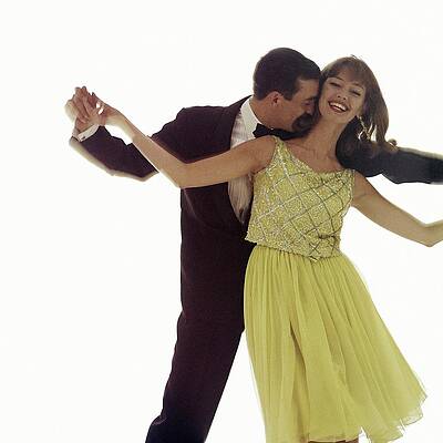 Elegant Couple Dancing with Joy Wall Art