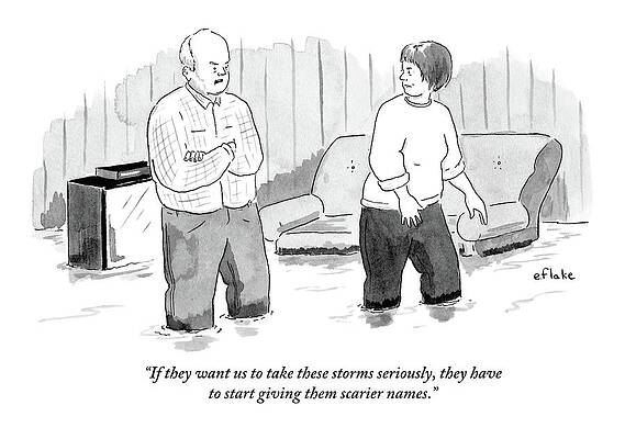 Flooded Living Room Conversation Print