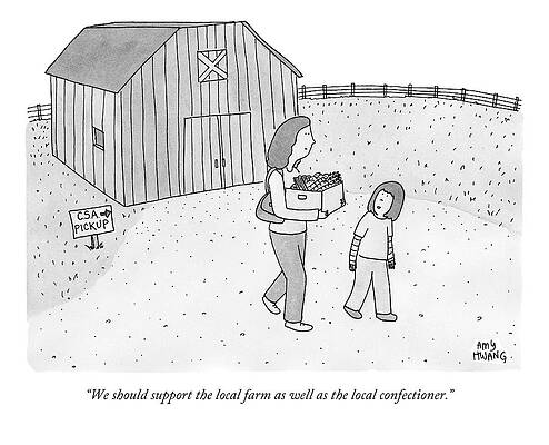 Vegetable Drawing - A Daughter Talks To Her Mother As They Leave by Amy Hwang