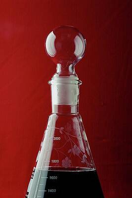 Scientific Flask with Red Liquid Photograph